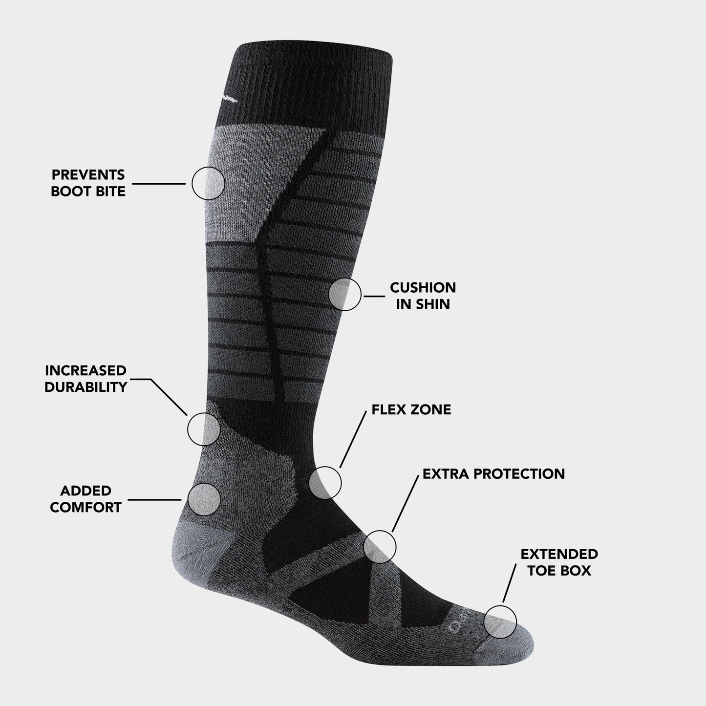 Men's Function X Over-the-Calf Midweight Ski & Snowboard Socks | Darn Tough