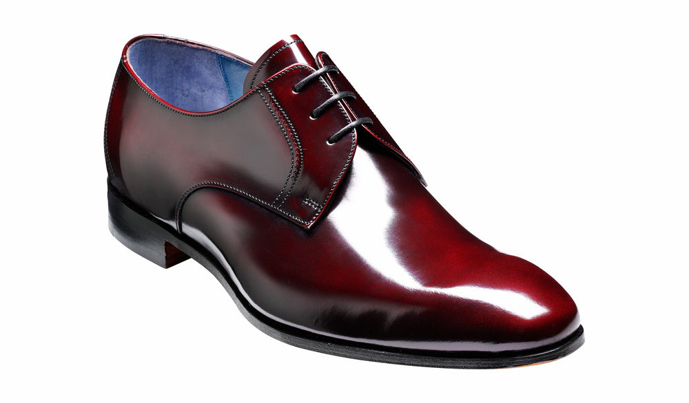 Rutherford - Burgundy Hi-Shine Derby | Barker Shoes