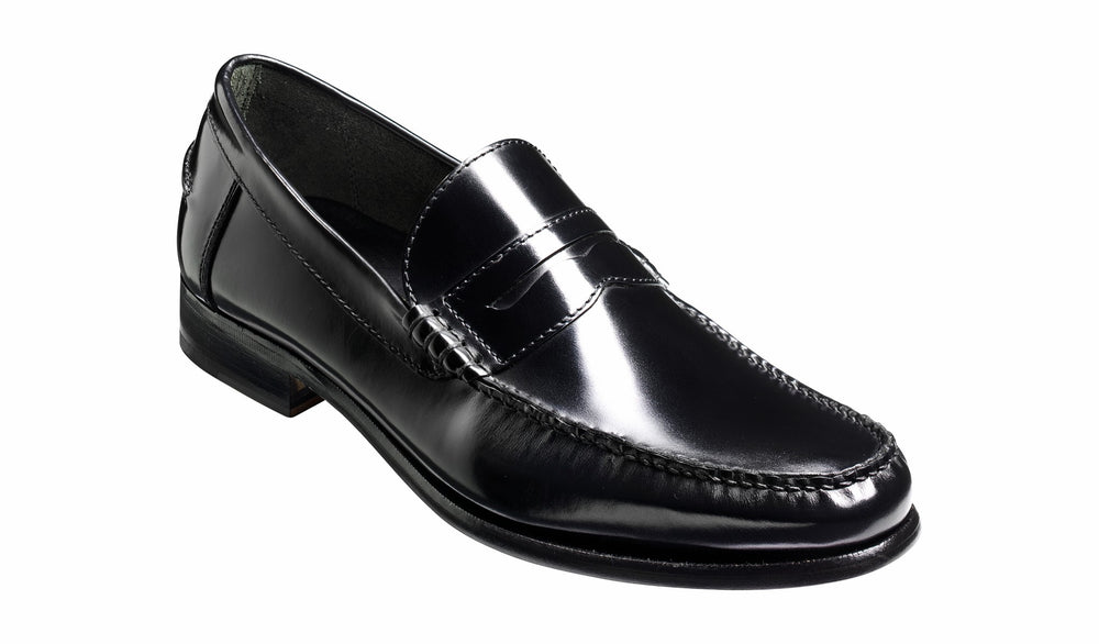 Newington - Black Hi-Shine | Barker Shoes