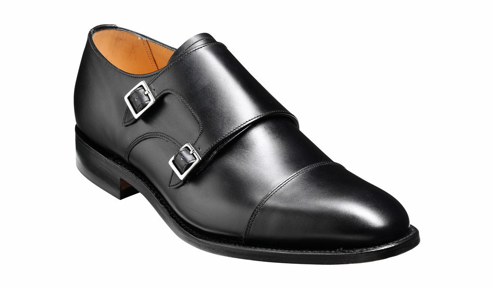 Tunstall - Black Calf Monk Strap | Barker Shoes