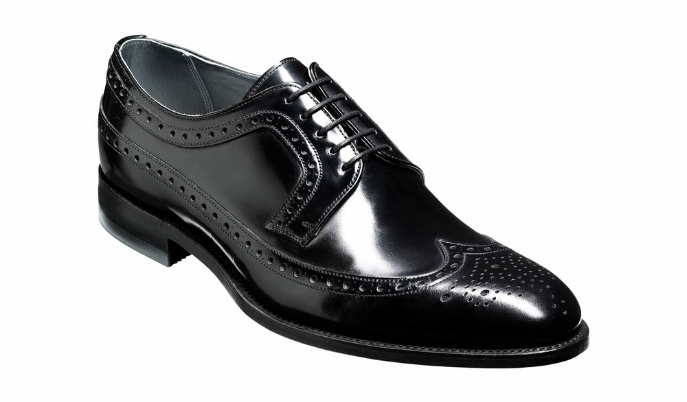Woodbridge - Black Hi-Shine Derby | Barker Shoes
