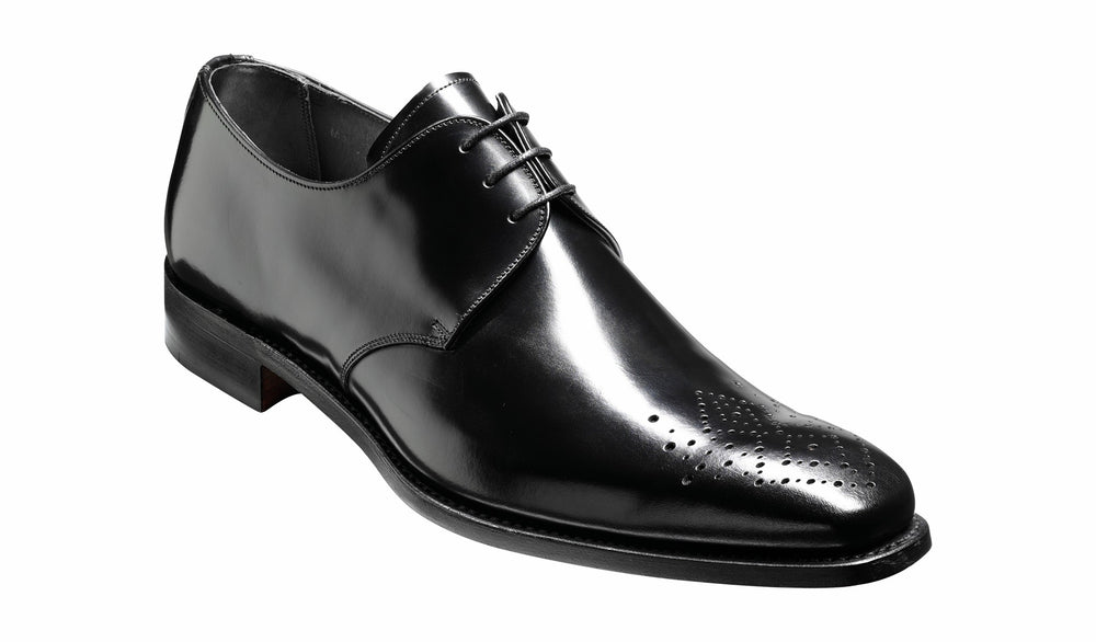 Darlington - Black Hi-Shine Derby Calf Leather Shoe | Barker Shoes