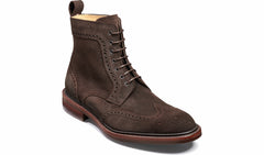 Calder - Chocolate Burnish Suede | Barker Shoes