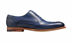 Valiant - Navy Hand Painted Brogue | Barker Shoes