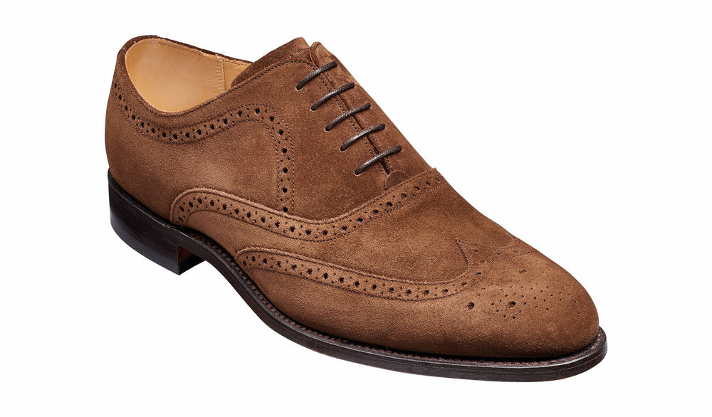 Hampstead - Castagnia Suede Oxford Brogue Shoe | Barker Shoes