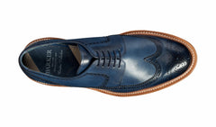 Bailey - Navy Hand Painted - Wingtip Derby Shoe | Barker Shoes