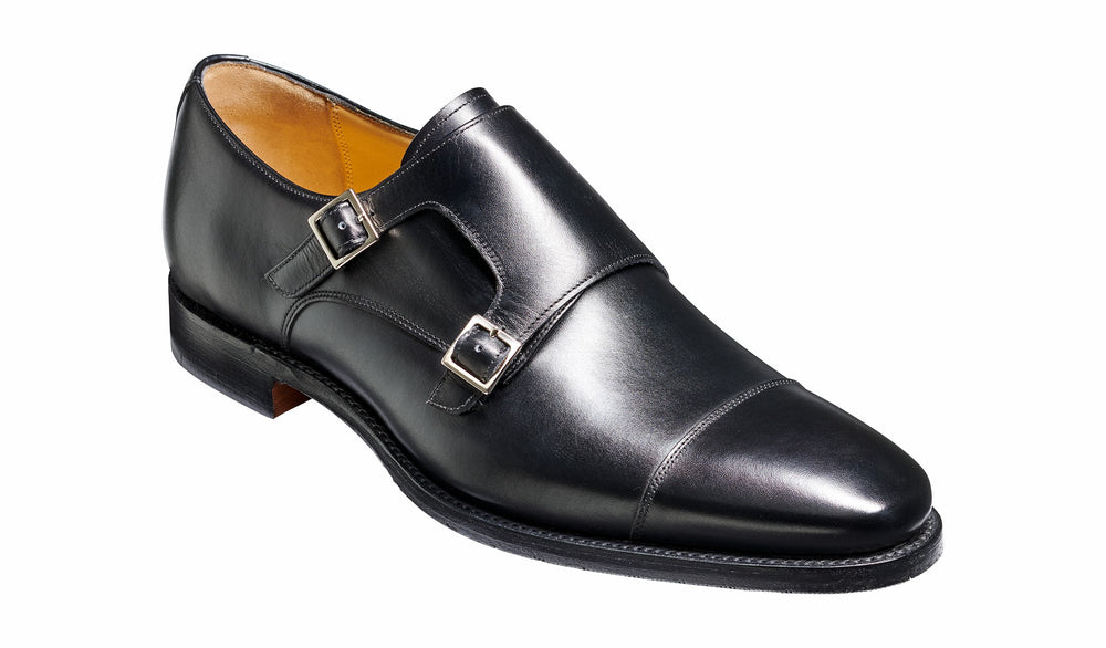 Edison - Black Calf - Monk Strap Shoe | Barker Shoes
