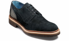 Harlem - Black Suede / Black Calf | Barker Shoes