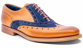 Abingdon - Cedar Calf/Navy Suede | Barker Shoes