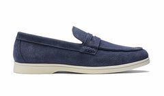 Santiago - Navy Suede White Sole | Barker Shoes