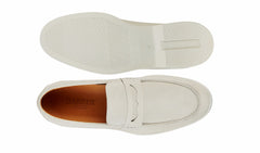 Santiago - White Suede White Sole | Barker Shoes