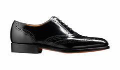 Albert - Black Hi-Shine Brogue | Barker Shoes