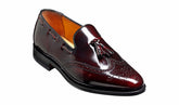 Clive - Burgundy Hi-Shine Wingtip Loafer Shoe | Barker Shoes