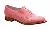Freya - Pink Suede Women Brogue Shoe | Barker Shoes