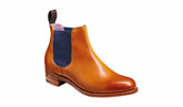Violet - Cedar Calf / Blue Elastic Boot | Barker Shoes