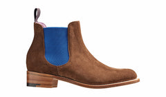 Violet - Castagnia Suede / Blue Elastic | Barker Shoes