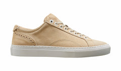 Isla - Beige Suede Hand Stitched Rubber Sole Sneaker | Barker Shoes