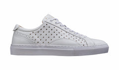 Isla - White Calf / Studs Womens Rubber Cup Sneaker Shoe | Barker Shoes