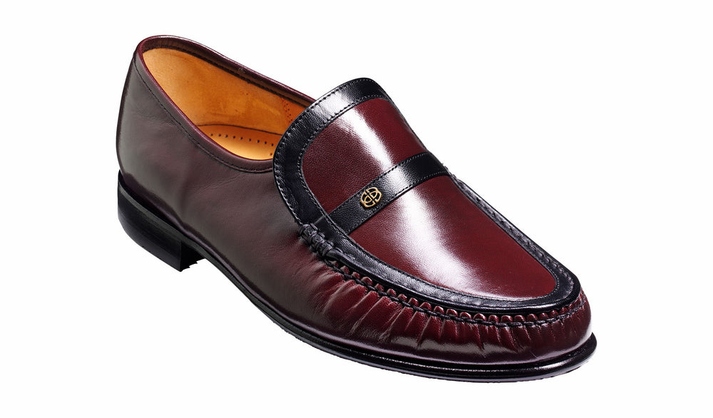 Jefferson - Burgundy / Black Kid | Barker Shoes