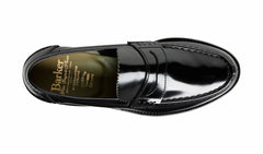 Caruso - Black Hi-Shine - Penny Loafer Shoe | Barker Shoes