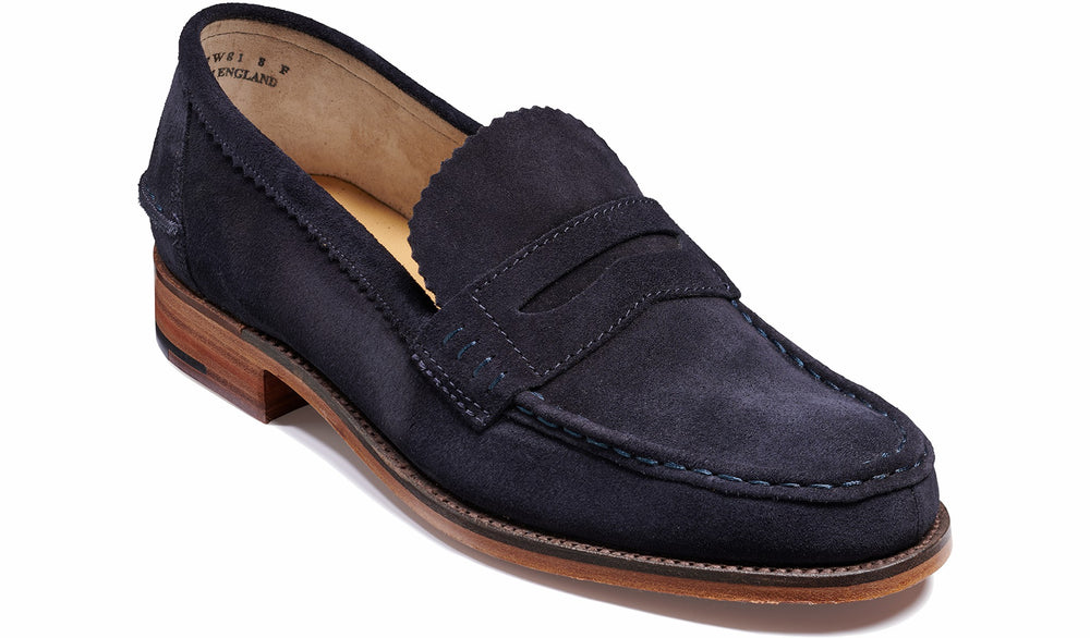 Caruso - Navy Suede | Barker Shoes