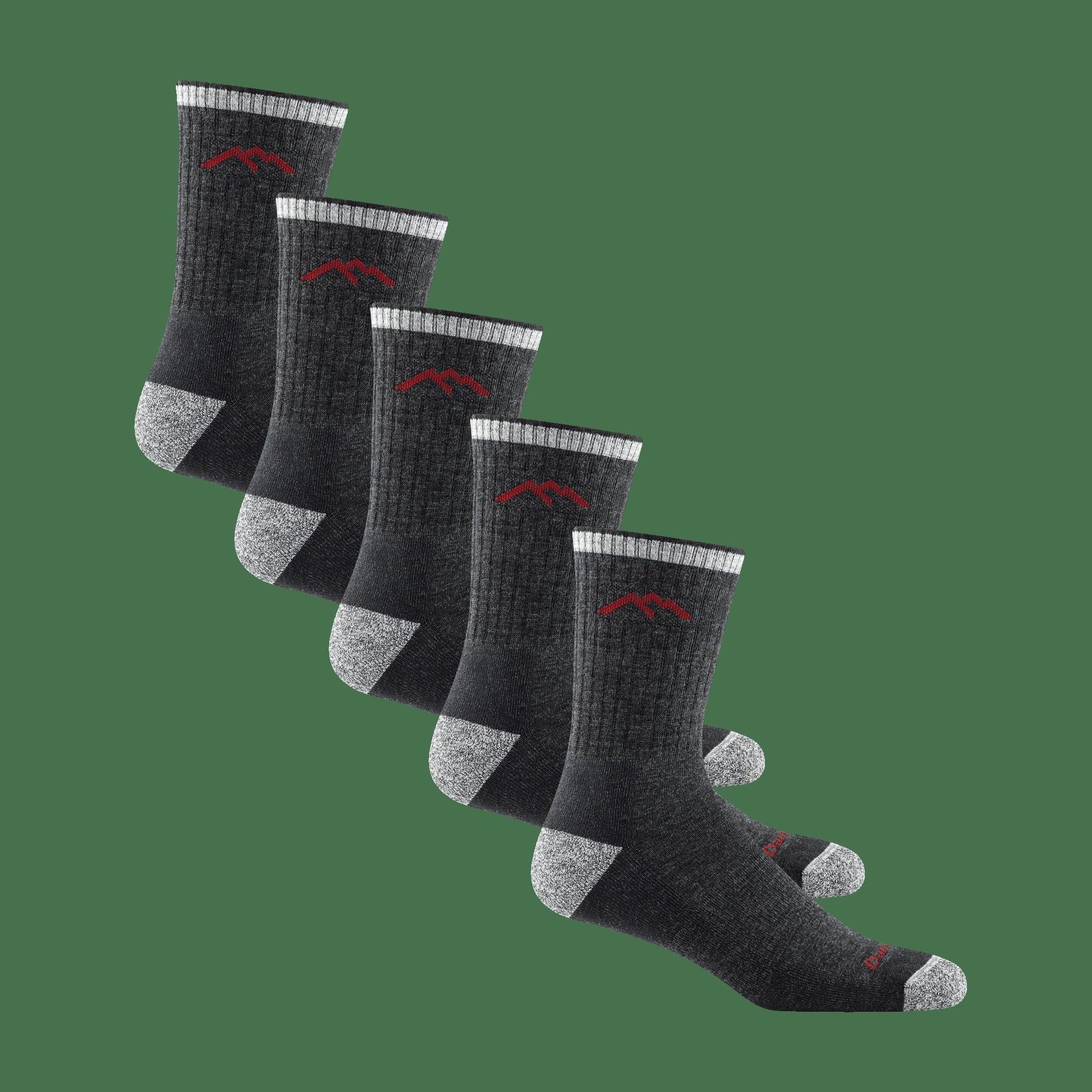 Men's Hiker Midweight Micro Crew 5-Pack | Darn Tough
