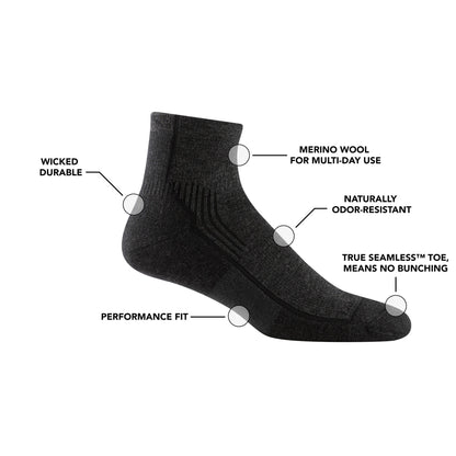 Men's Hiker Quarter Midweight Hiking Socks | Darn Tough