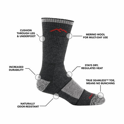 Men's Hiker Boot Full Cushion Midweight Hiking Socks | Darn Tough