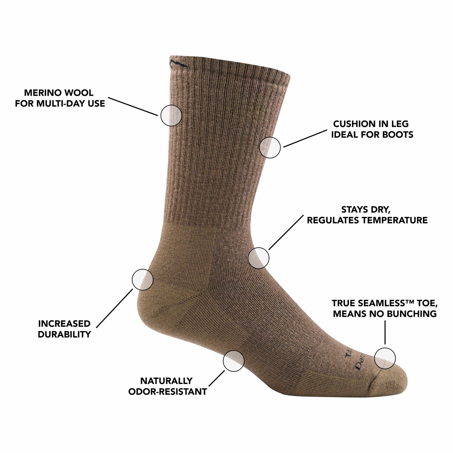 T4033 Boot Heavyweight Tactical Socks with Full Cushion | Darn Tough