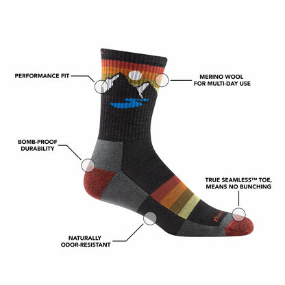 Men's Sunset Ridge Micro Crew Lightweight Hiking Socks | Darn Tough