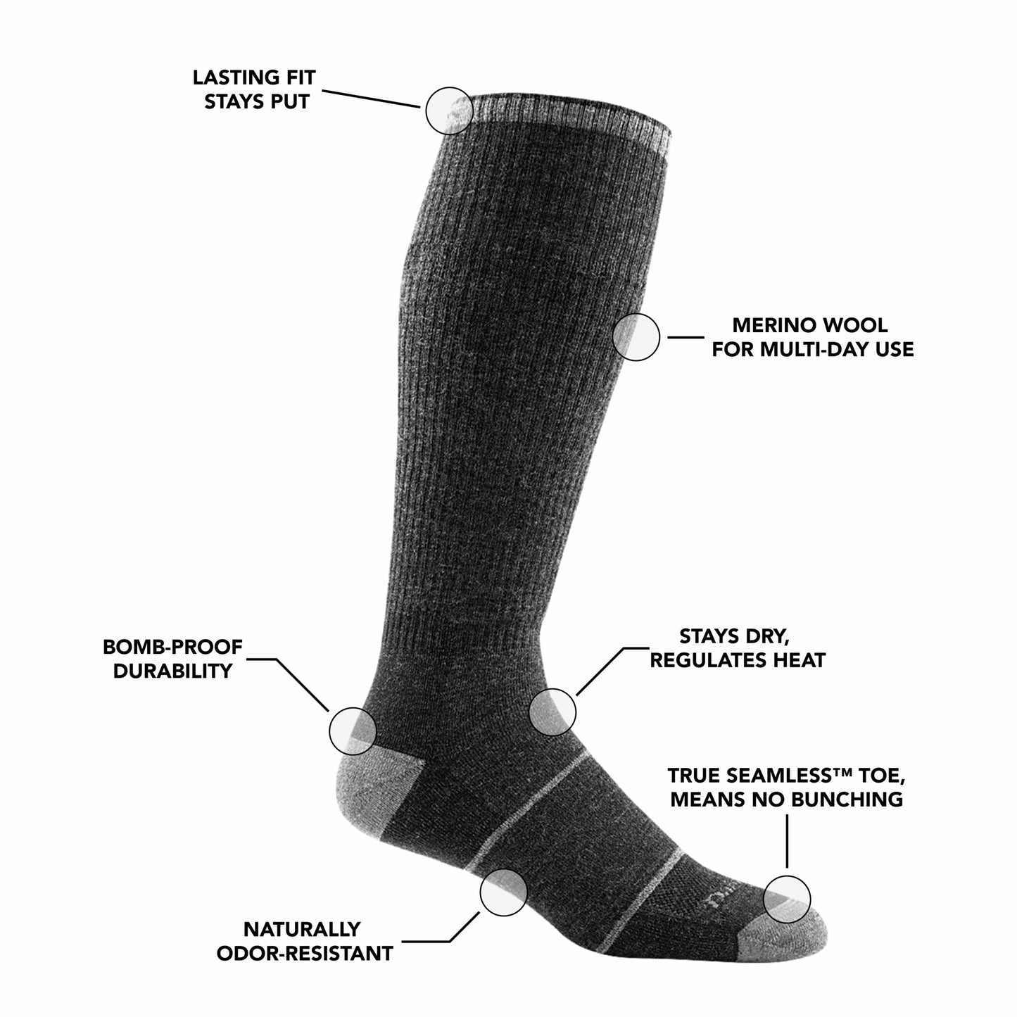 Men's Paul Bunyan Over-the-Calf Midweight Work Socks | Darn Tough