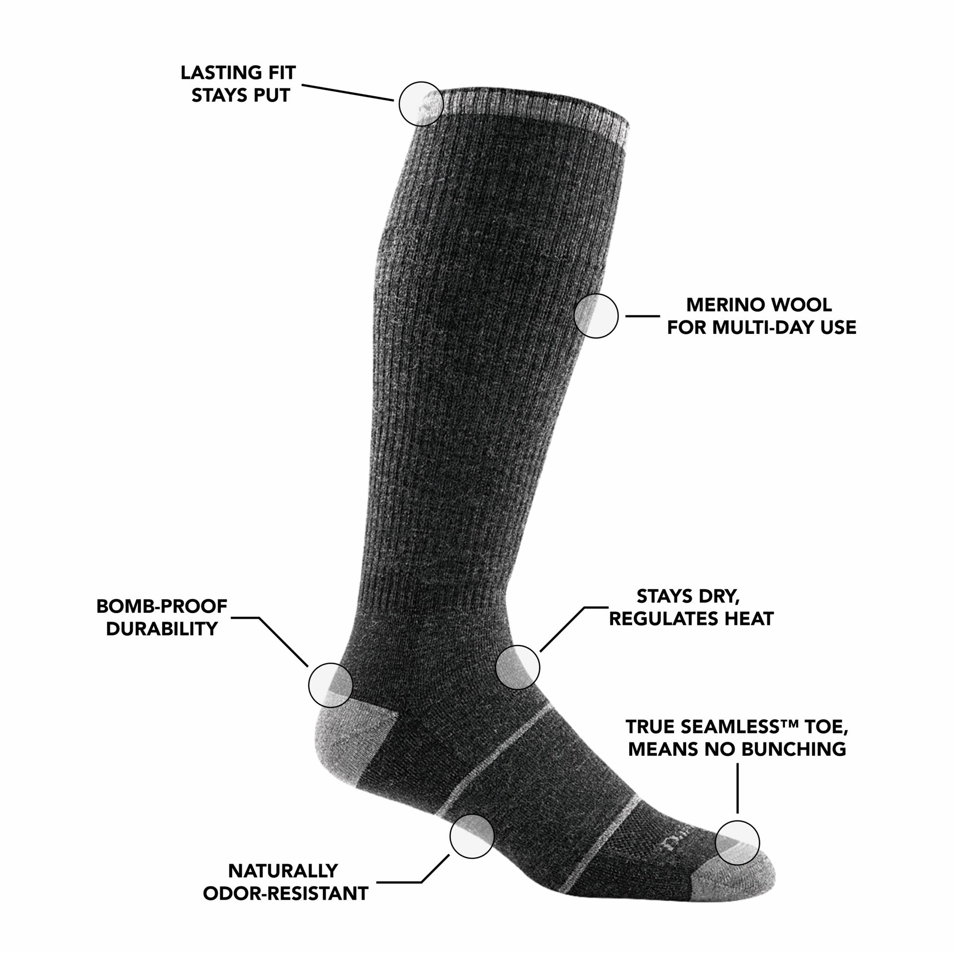Men's Paul Bunyan Over-the-Calf Midweight Work Socks | Darn Tough