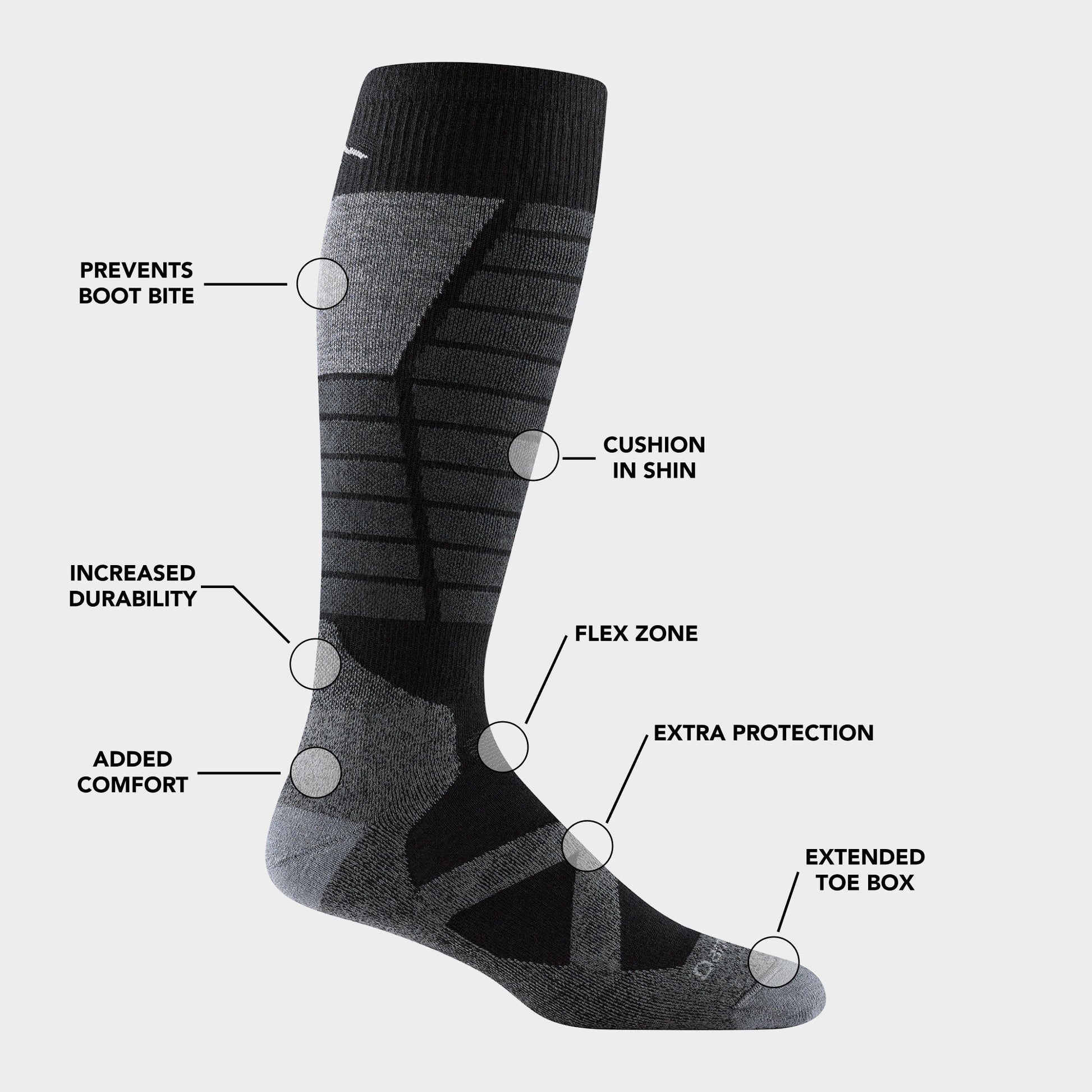 Men's Function X Over-the-Calf Midweight Ski & Snowboard Socks | Darn Tough