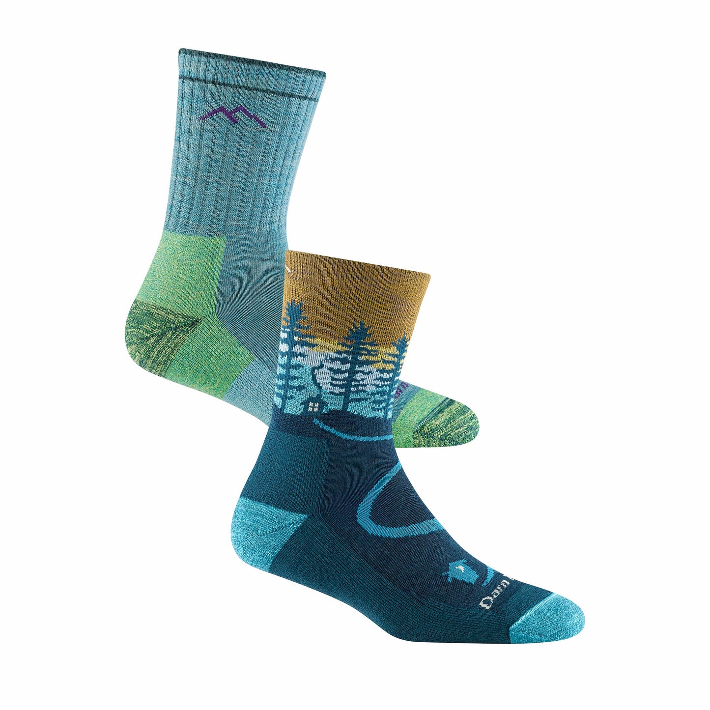 Aqua Heather/Dark Teal,S
