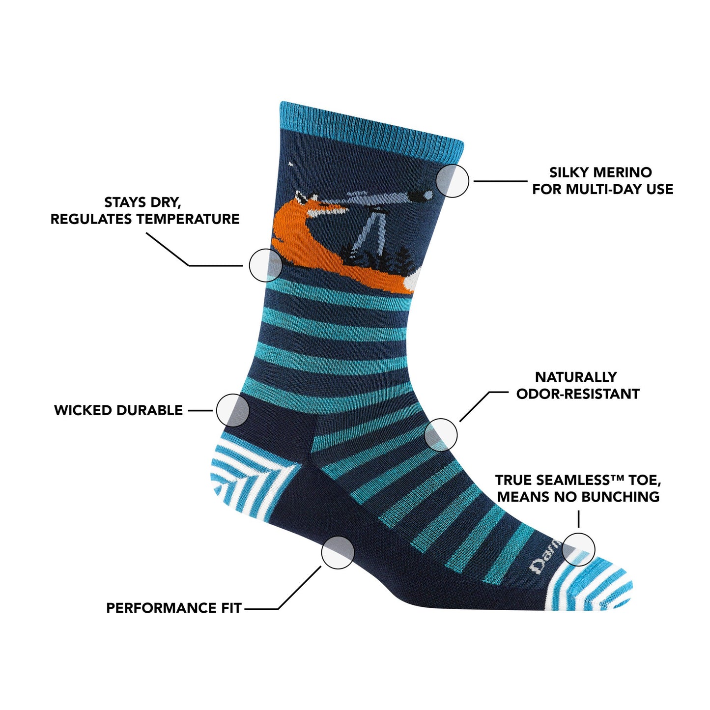 Women's Animal Haus Crew Lightweight Lifestyle Socks | Darn Tough