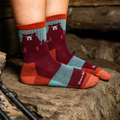 Women's Bear Town Micro Crew Lightweight Hiking Socks | Darn Tough