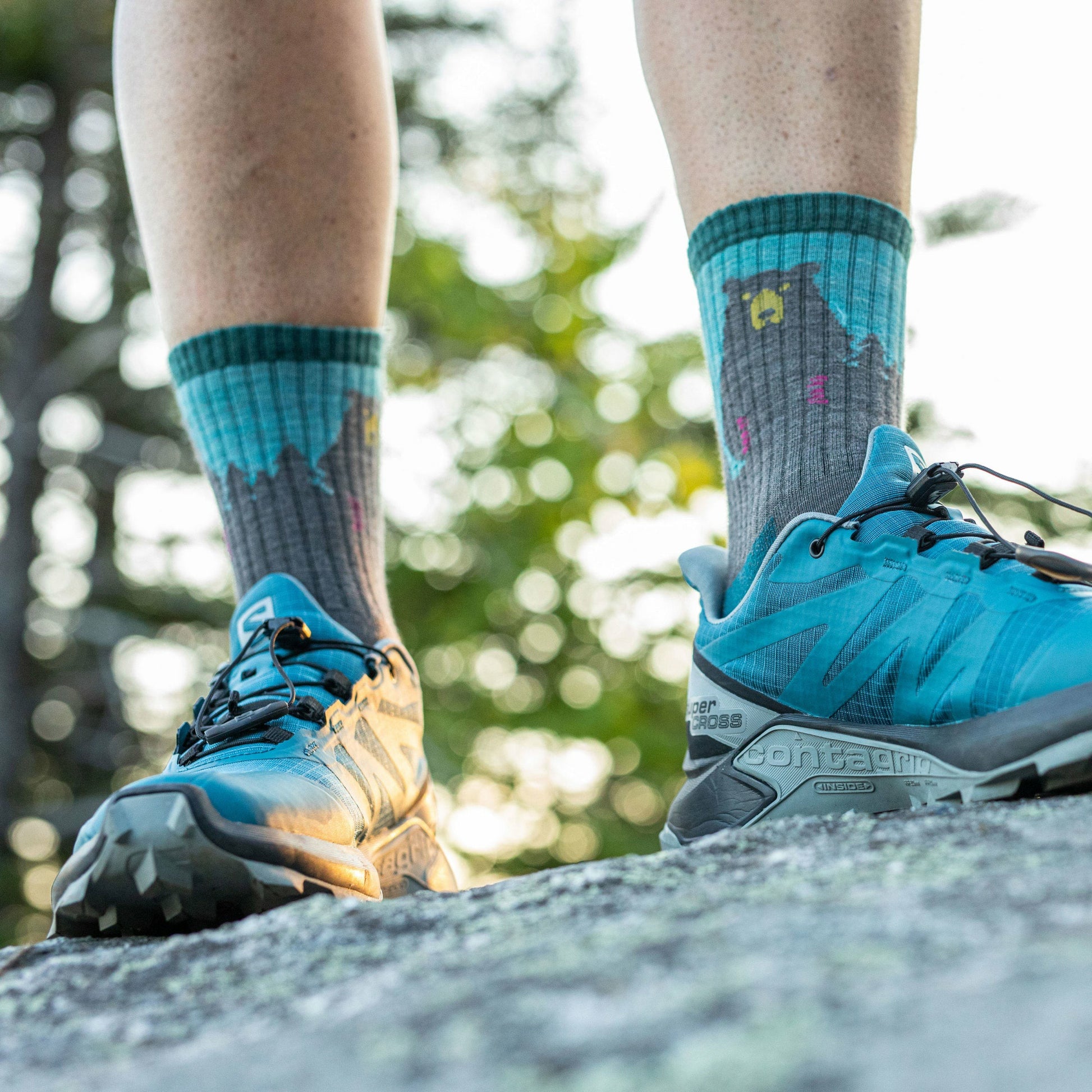Women's Bear Town Micro Crew Lightweight Hiking Socks | Darn Tough