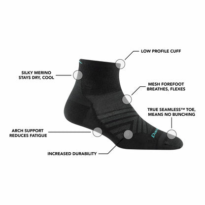 Women's Run Quarter Ultra-Lightweight Running Socks | Darn Tough