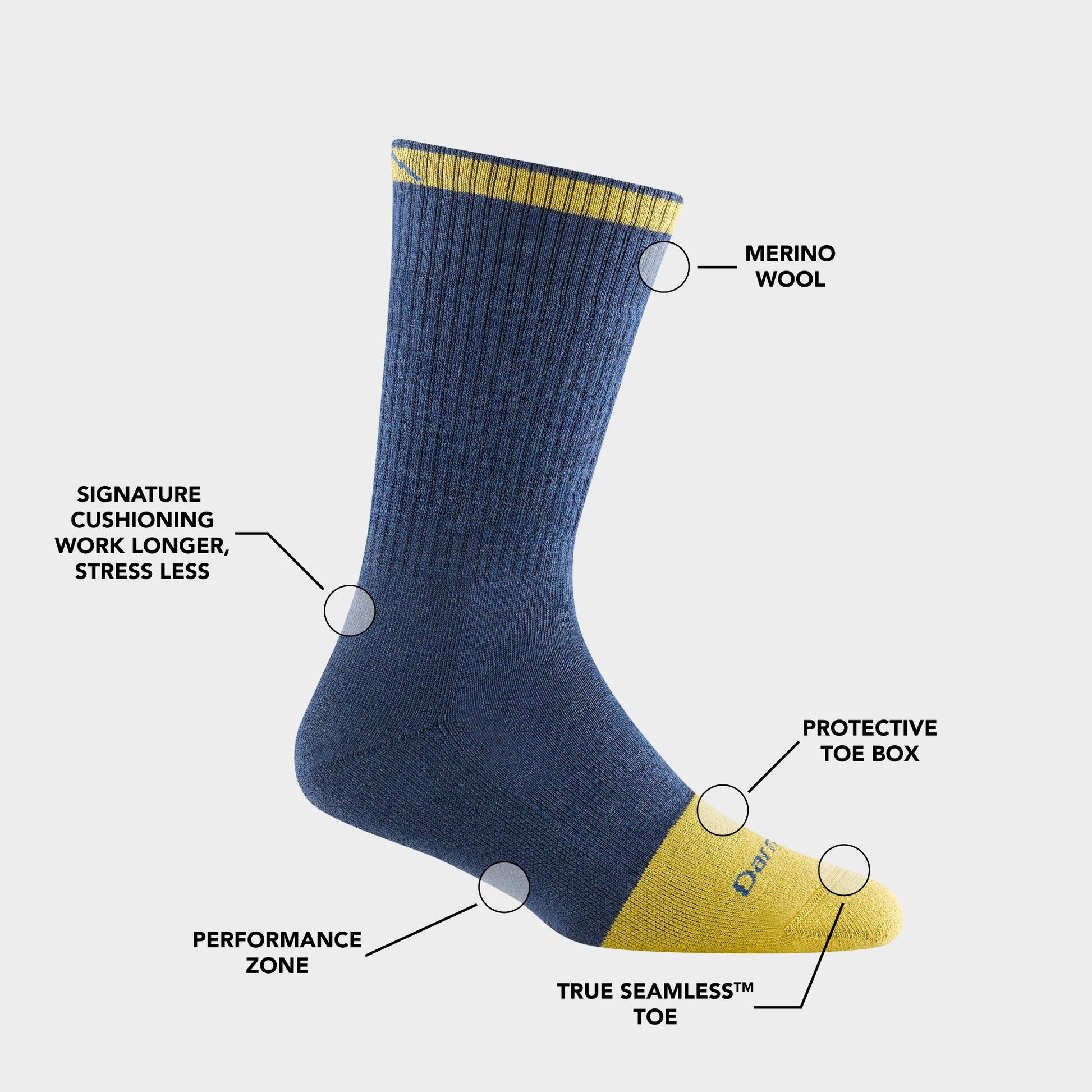 Women's Steely Boot Midweight Work Socks | Darn Tough