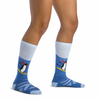 Kids Penguin Peak Over-the-Calf Midweight Ski & Snowboard Socks | Darn Tough