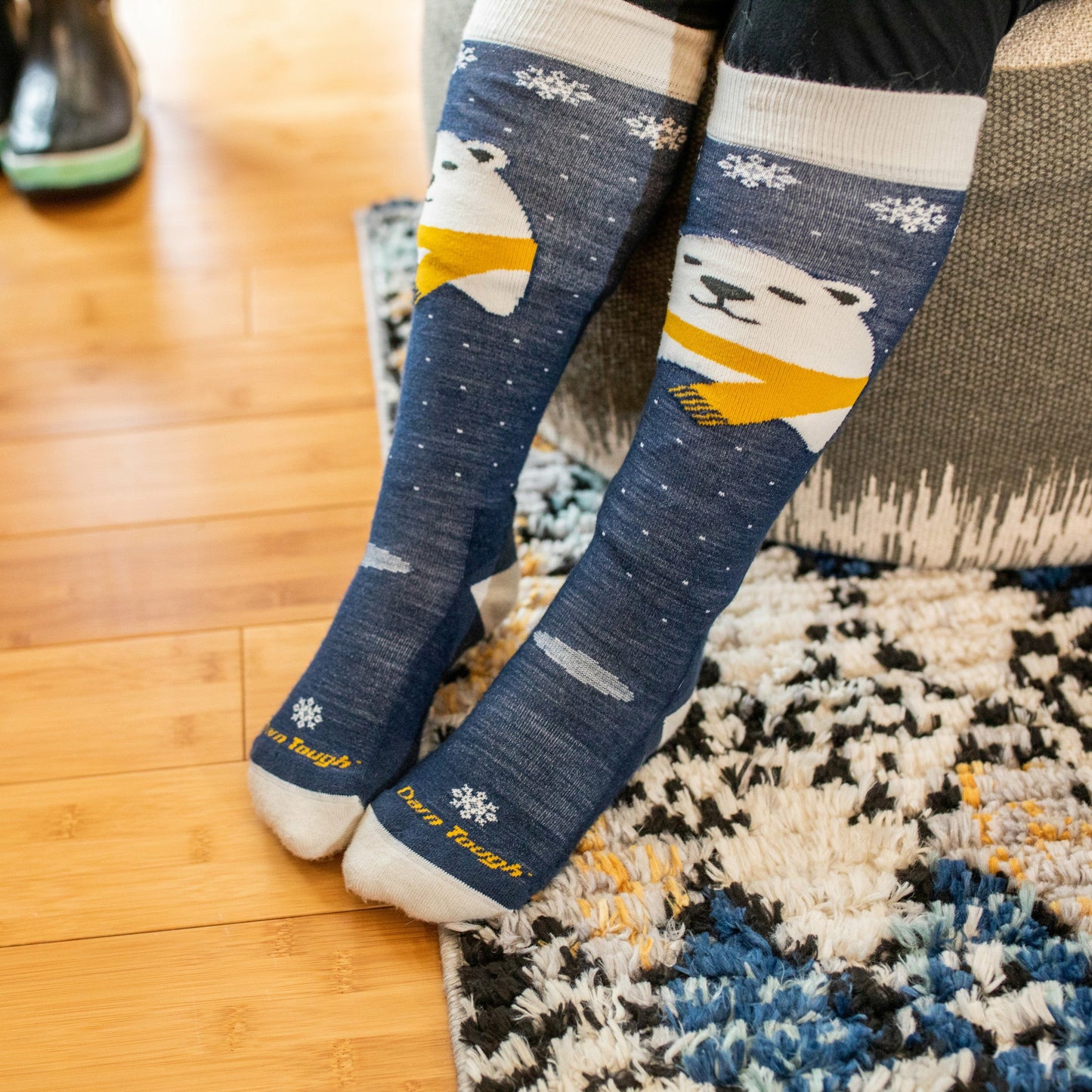 Kids Polar Bear Over-the-Calf Midweight Ski & Snowboard Socks | Darn Tough