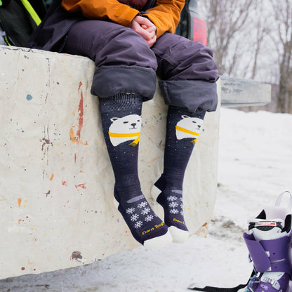 Kids Polar Bear Over-the-Calf Midweight Ski & Snowboard Socks | Darn Tough