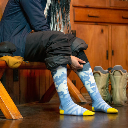 Women's Yeti Over-the-Calf Lightweight Ski & Snowboard Socks | Darn Tough