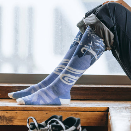 Women's Swirlwind Over-the-Calf Lightweight Ski & Snowboard Socks | Darn Tough