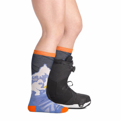 Kids Little Yeti Over-the-Calf Midweight Ski & Snowboard Socks | Darn Tough