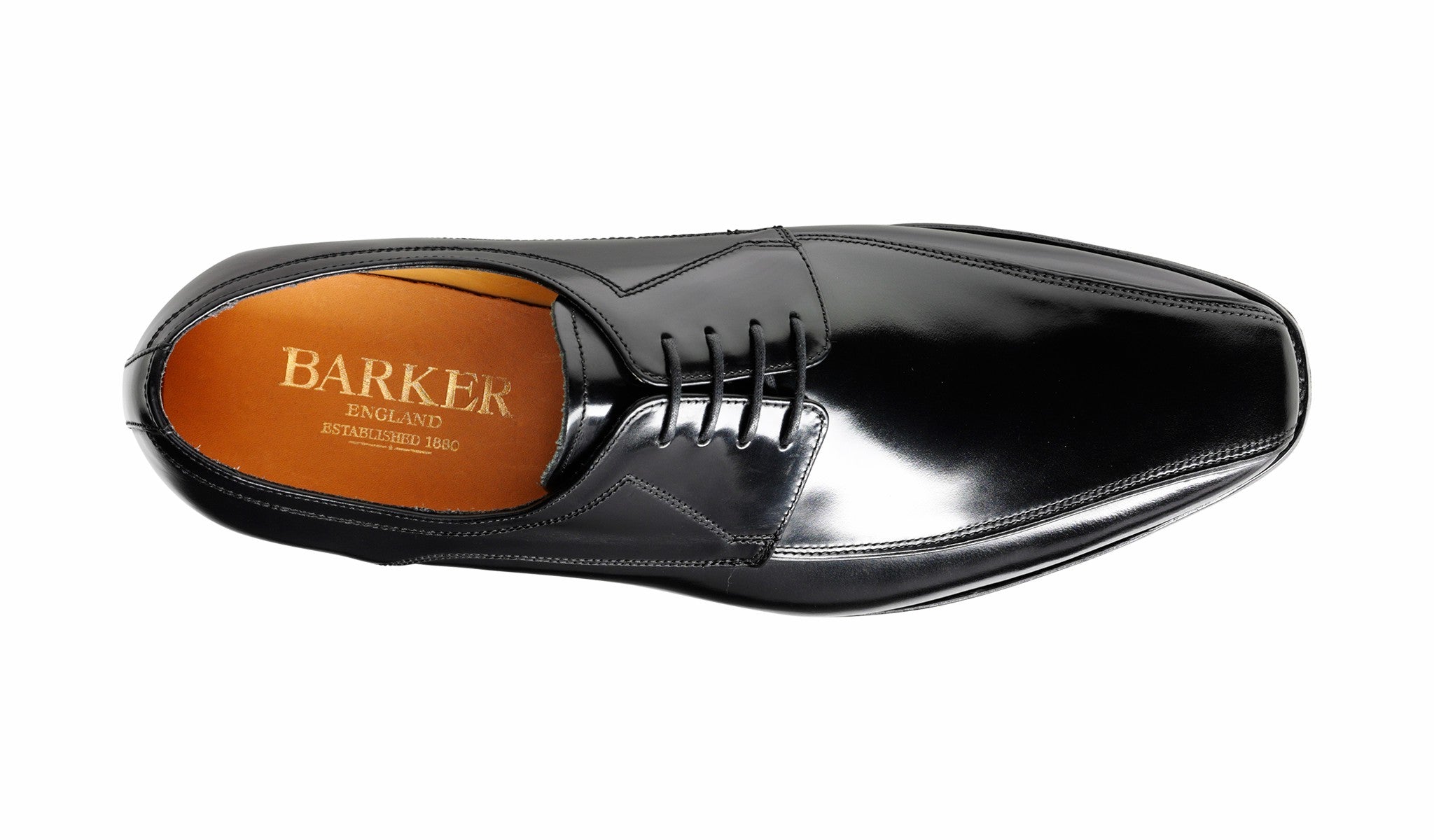 Newbury - Black Hi-Shine Derby Shoe | Barker Shoes