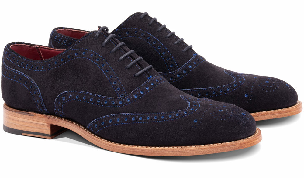 Brando 2 - Navy Suede | Barker Shoes