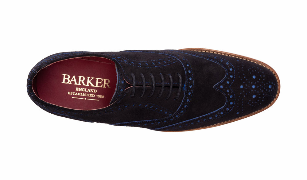Brando 2 - Navy Suede | Barker Shoes