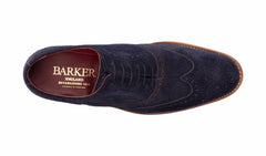 Brando 2 - Navy Suede Cola Punch | Barker Shoes