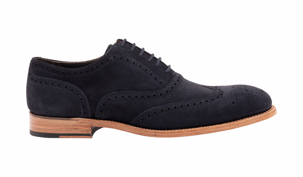 Brando 2 - Navy Suede | Barker Shoes